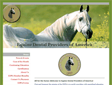 Tablet Screenshot of equine-dental-providers-of-america.org